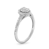 Thumbnail Image 3 of 1/3 CT. T.W. Oval-Shaped Multi-Diamond Frame Engagement Ring in 10K White Gold