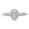 Thumbnail Image 4 of 1/3 CT. T.W. Oval-Shaped Multi-Diamond Frame Engagement Ring in 10K White Gold