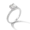 Thumbnail Image 3 of 1-1/3 CT. T.W. Emerald-Cut Certified Lab-Grown Diamond Frame Engagement Ring in 10K White Gold (F/SI2)