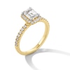 Thumbnail Image 3 of 1-1/3 CT. T.W. Emerald-Cut Certified Lab-Grown Diamond Frame Engagement Ring in 10K Gold (F/SI2)