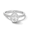 Thumbnail Image 1 of 1-1/3 CT. T.W. Pear-Shaped Certified Lab-Grown Diamond Frame Engagement Ring in 10K White Gold (F/SI2)
