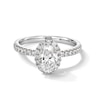 Thumbnail Image 1 of 1-1/3 CT. T.W. Oval Certified Lab-Grown Diamond Frame Engagement Ring in 10K White Gold (F/SI2)