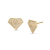 Thumbnail Image 1 of 1/3 CT. T.W. Diamond Faceted Diamond-Shaped Stud Earrings in 10K Gold