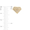 Thumbnail Image 3 of 1/3 CT. T.W. Diamond Faceted Diamond-Shaped Stud Earrings in 10K Gold