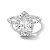 Thumbnail Image 1 of 2-1/2 CT. T.W. Pear-Shaped Certified Lab-Grown Diamond Frame Engagement Ring in 14K White Gold (F/SI2)