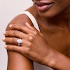 Thumbnail Image 2 of 2-1/2 CT. T.W. Pear-Shaped Certified Lab-Grown Diamond Frame Engagement Ring in 14K White Gold (F/SI2)