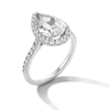 Thumbnail Image 3 of 2-1/2 CT. T.W. Pear-Shaped Certified Lab-Grown Diamond Frame Engagement Ring in 14K White Gold (F/SI2)