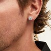 Thumbnail Image 2 of 1-1/2 CT. T.W. Diamond Cushion-Shaped Frame Stud Earrings in 10K White Gold