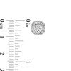 Thumbnail Image 3 of 1-1/2 CT. T.W. Diamond Cushion-Shaped Frame Stud Earrings in 10K White Gold