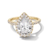 Thumbnail Image 1 of 2-1/2 CT. T.W. Pear-Shaped Certified Lab-Grown Diamond Frame Engagement Ring in 14K Gold (F/SI2)