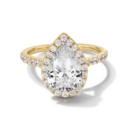2-1/2 CT. T.W. Pear-Shaped Certified Lab-Grown Diamond Frame Engagement Ring in 14K Gold (F/SI2)