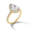 Thumbnail Image 3 of 2-1/2 CT. T.W. Pear-Shaped Certified Lab-Grown Diamond Frame Engagement Ring in 14K Gold (F/SI2)