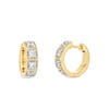 Thumbnail Image 1 of 3/4 CT. T.W. Certified Lab-Grown Diamond Four Stone Hoop Earrings in 10K Gold (F/SI2)