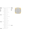 Thumbnail Image 3 of 1/2 CT. T.W. Cushion-Shaped Certified Lab-Grown Multi-Diamond Frame Stud Earrings in 10K Gold (F/SI2)