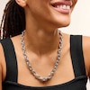 Thumbnail Image 2 of 10.5mm Oval Rolo Chain Necklace in Hollow Sterling Silver - 20.5”