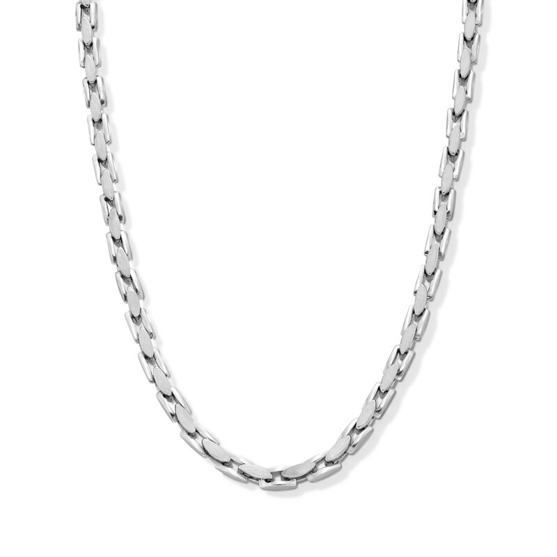 Main Image 1 of 4.0mm Flat Anchor Chain Necklace in Solid Stainless Steel - 24"