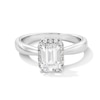 Thumbnail Image 1 of 1-3/4 CT. T.W. Emerald-Cut Certified Lab-Grown Diamond Frame Engagement Ring in 14K White Gold (F/VS2)