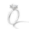 Thumbnail Image 3 of 1-3/4 CT. T.W. Emerald-Cut Certified Lab-Grown Diamond Frame Engagement Ring in 14K White Gold (F/VS2)