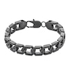 Thumbnail Image 1 of 12.0mm Hexagon Link Bracelet in Solid Stainless Steel with Matte Black Ion Plate - 9.0"