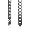 Thumbnail Image 3 of 12.0mm Hexagon Link Necklace in Solid Stainless Steel with Matte Black Ion Plate - 20"