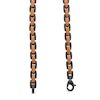Thumbnail Image 3 of 6.4mm H-Link Necklace in Solid Stainless Steel with Black and Brown Ion Plate - 24"