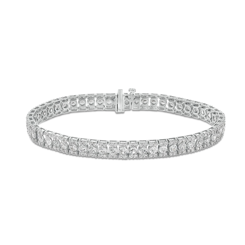 Main Image 1 of 8 CT. T.W. Certified Lab-Grown Diamond Triple Row Bracelet in 10K White Gold (I/SI2)