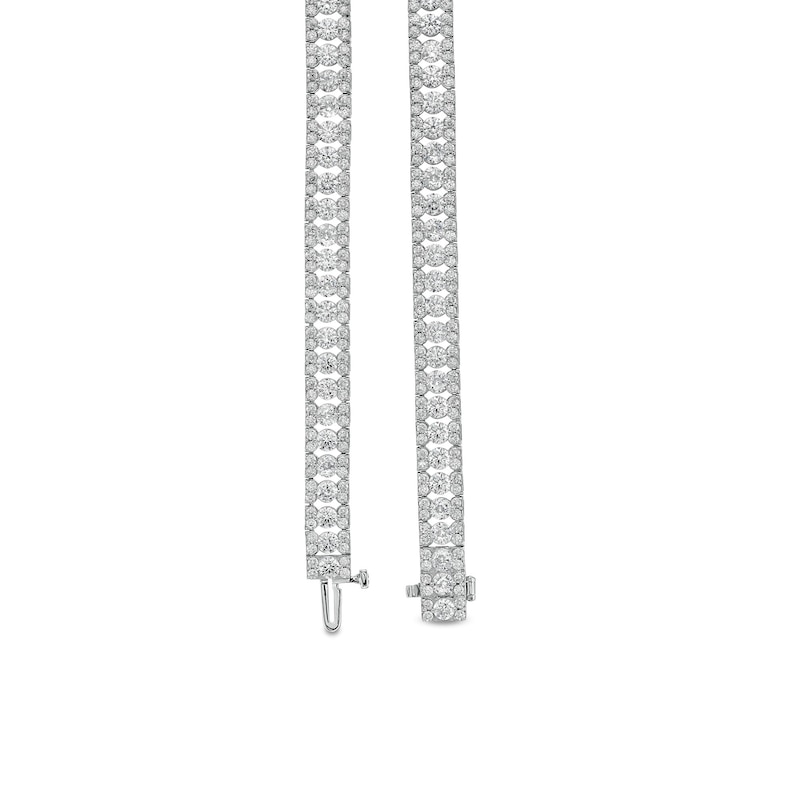 Main Image 2 of 8 CT. T.W. Certified Lab-Grown Diamond Triple Row Bracelet in 10K White Gold (I/SI2)