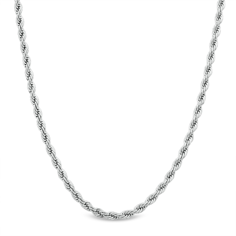 Main Image 1 of 5.0mm Rope Chain Necklace in Solid Stainless Steel - 24"