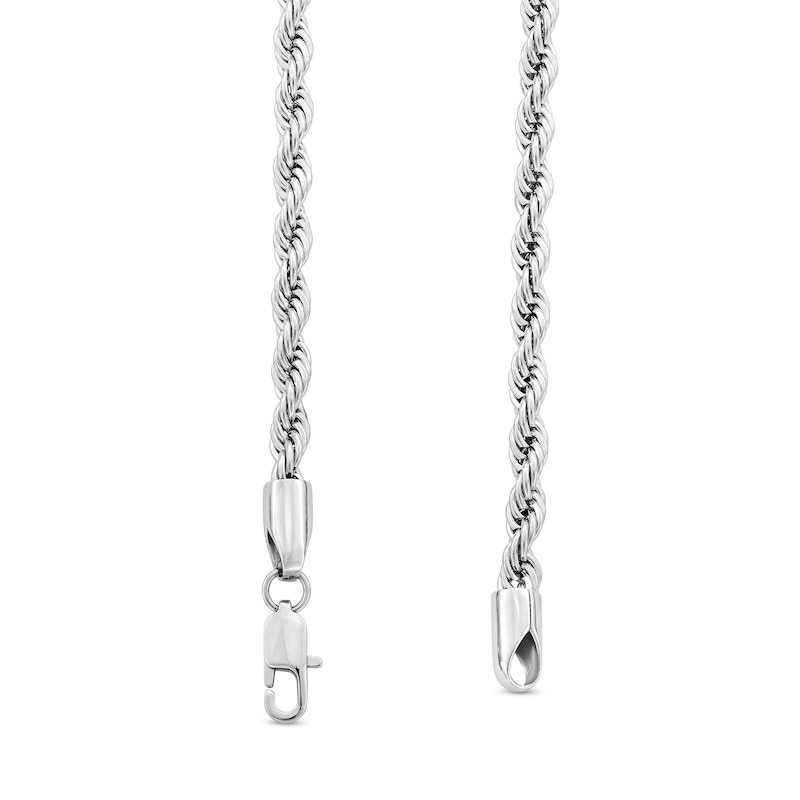 Main Image 3 of 5.0mm Rope Chain Necklace in Solid Stainless Steel - 24"