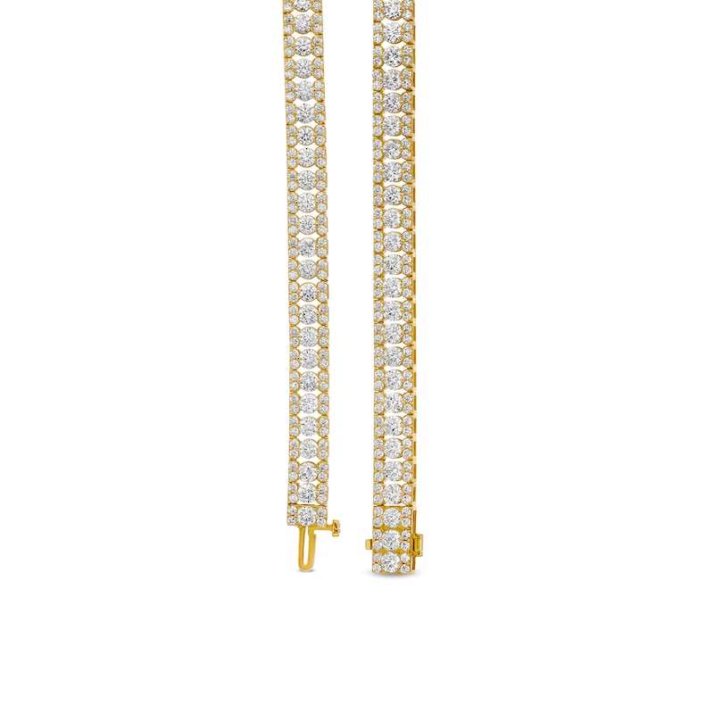 Main Image 2 of 8 CT. T.W. Certified Lab-Grown Diamond Triple-Row Bracelet in 10K Gold (I/SI2)