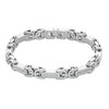 Thumbnail Image 1 of 1/4 CT. T.W. Diamond Byzantine Link Bracelet in Stainless Steel - 8.5"
