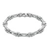 Thumbnail Image 1 of 1/4 CT. T.W. Diamond Industrial Link Bracelet in Stainless Steel - 8.75"