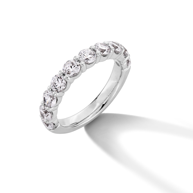 Main Image 3 of 2 CT. T.W. Certified Lab-Grown Diamond Ten Stone Anniversary Band in 14K White Gold (F/VS2)