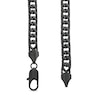 Thumbnail Image 3 of 9.5mm Curb Chain Necklace in Solid Stainless Steel with Black Ion Plate - 24"