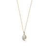 Thumbnail Image 1 of 1/3 CT. T.W. Multi-Diamond Flower Twist Teardrop Pendant in 10K Gold