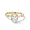 Thumbnail Image 1 of 1-1/3 CT. T.W. Oval Certified Lab-Grown Diamond Frame Engagement Ring in 10K Gold (F/SI2)