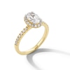 Thumbnail Image 3 of 1-1/3 CT. T.W. Oval Certified Lab-Grown Diamond Frame Engagement Ring in 10K Gold (F/SI2)