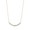 Thumbnail Image 1 of 1/3 CT. T.W. Diamond and Polished Twist Curved Bar Necklace in 10K Gold