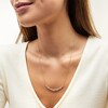Thumbnail Image 2 of 1/3 CT. T.W. Diamond and Polished Twist Curved Bar Necklace in 10K Gold