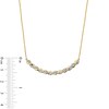 Thumbnail Image 3 of 1/3 CT. T.W. Diamond and Polished Twist Curved Bar Necklace in 10K Gold