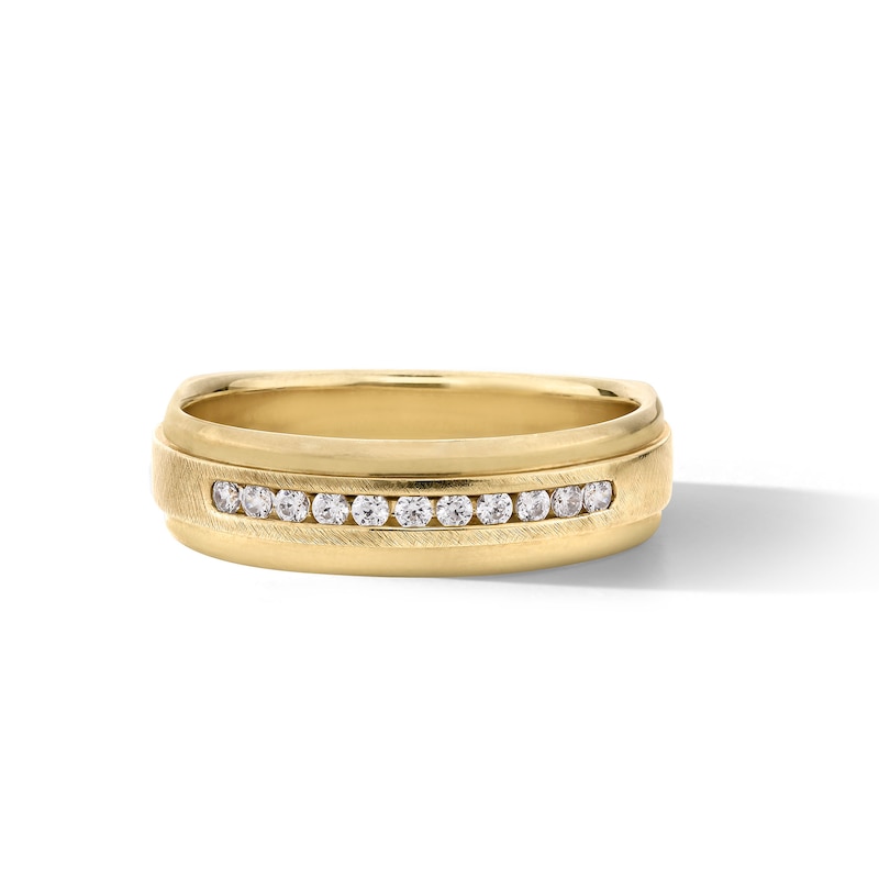 Main Image 1 of 1/5 CT. T.W. Diamond Channel-Set Anniversary Band in 10K Gold