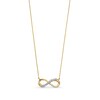 Thumbnail Image 1 of 1/10 CT. T.W. Diamond Miracle Sideways Infinity Necklace in 10K Gold