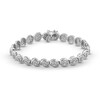 Thumbnail Image 1 of 1 CT. T.W. Diamond Miracle Bypass Frame Tennis Bracelet in Sterling Silver