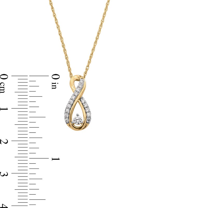 Main Image 3 of 1/5 CT. T.W. Diamond Infinity Pendant in 10K Gold