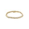 Thumbnail Image 1 of 1 CT. T.W. Diamond and Polished Twist Link Bracelet in 10K Gold - 7.25"