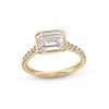 Thumbnail Image 1 of 2-1/4 CT. T.W. Emerald-Cut Certified Lab-Grown Diamond Sideways Bezel-Set Engagement Ring in 14K Gold (F/VS2)