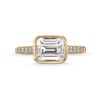 Thumbnail Image 4 of 2-1/4 CT. T.W. Emerald-Cut Certified Lab-Grown Diamond Sideways Bezel-Set Engagement Ring in 14K Gold (F/VS2)