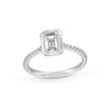 Thumbnail Image 1 of 1-3/4 CT. T.W. Emerald-Cut Certified Lab-Grown Diamond Bezel-Set Engagement Ring in 14K White Gold (F/VS2)