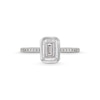 Thumbnail Image 4 of 1-3/4 CT. T.W. Emerald-Cut Certified Lab-Grown Diamond Bezel-Set Engagement Ring in 14K White Gold (F/VS2)