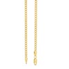 Thumbnail Image 3 of Emerald-Cut Lab-Created Emerald Bezel-Set Solitaire Cuban Curb Chain Necklace in 10K Gold